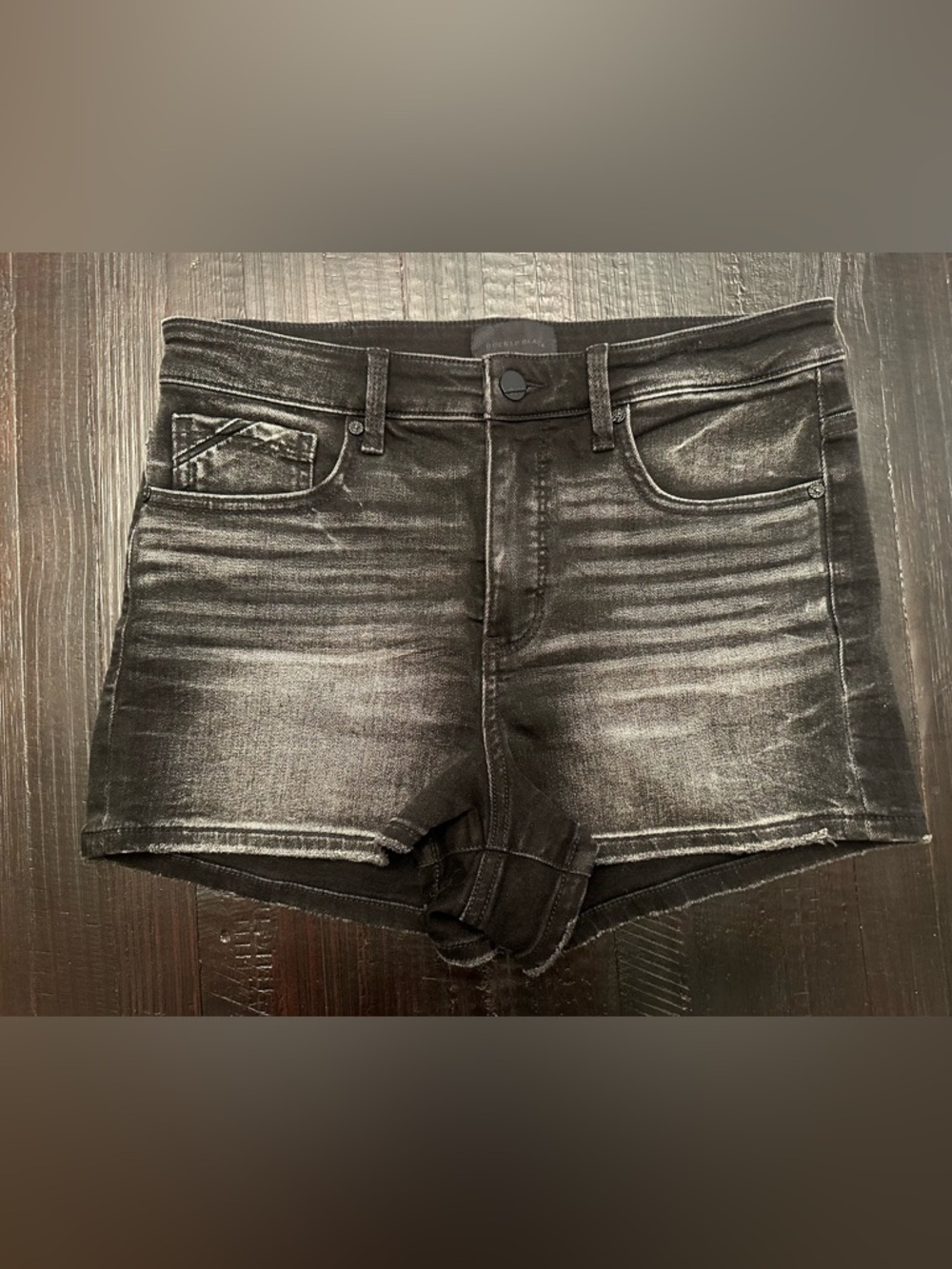 Buckle Black Fit No. 75 High Rise Jean Shorts Vintage Black Size 28